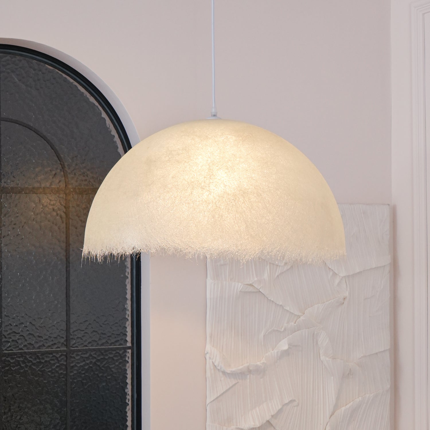 NovaLine Minimalist Pendant Lamp in Epoxy and Metal - OpalDwell