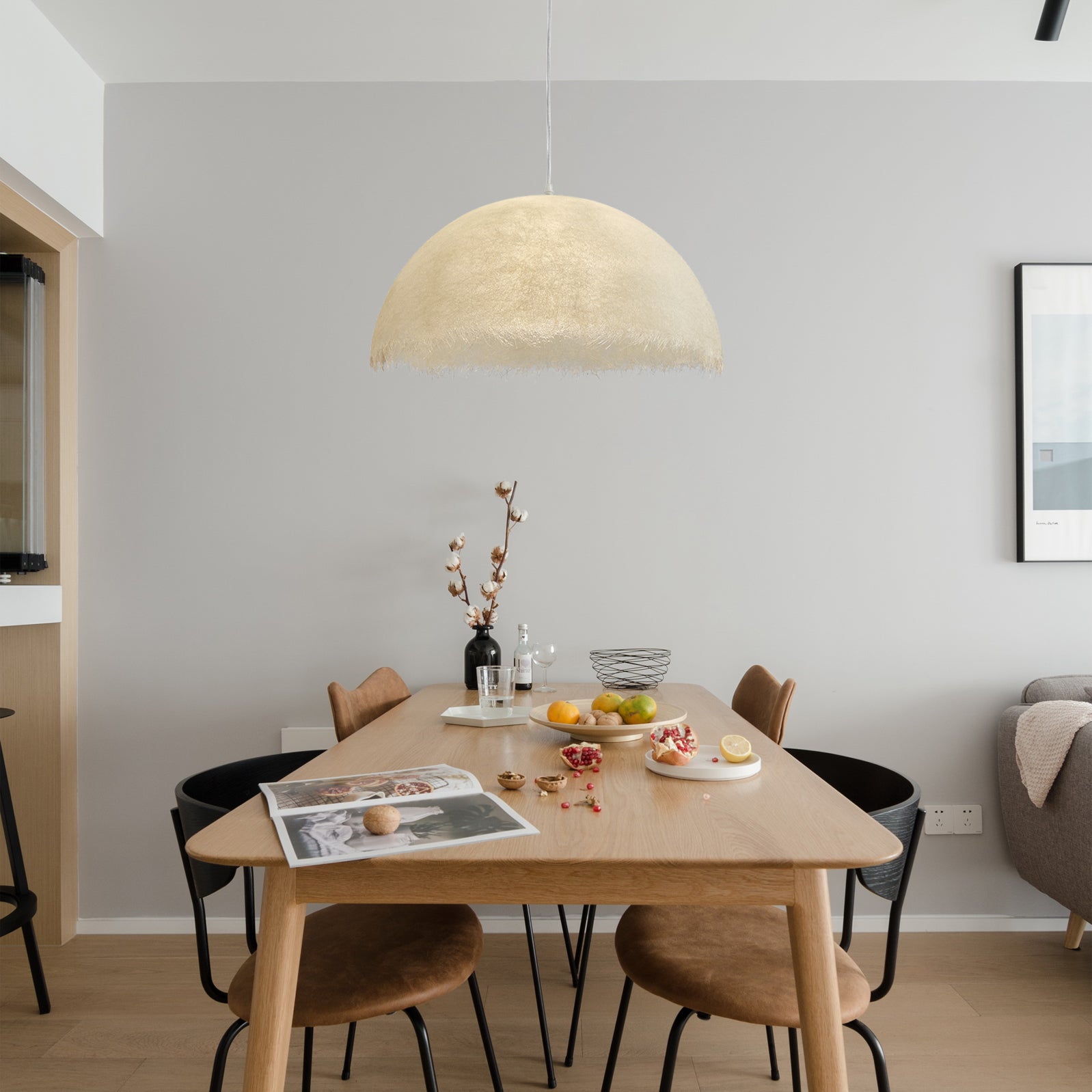 NovaLine Minimalist Pendant Lamp in Epoxy and Metal - OpalDwell