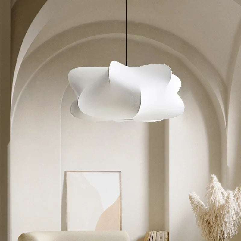 Kinora Silk Linen Pendant Light With Wabi Sabi Minimalist Calm Ambience OpalDwell
