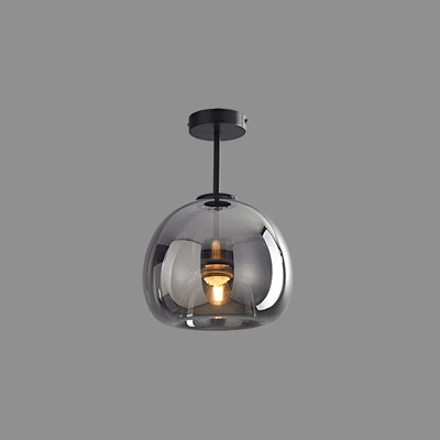 AuroraCircle Modern Black and Gold Round Ceiling Lamp - OpalDwell