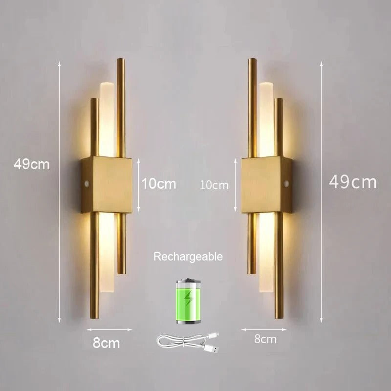 AstraBeam Rechargeable Wireless LED Wall Sconce - OpalDwell