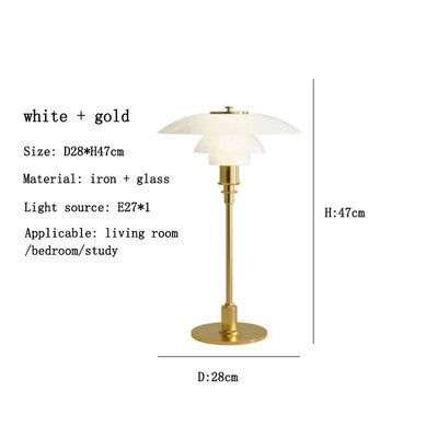 Asterin Art Deco Desk Lamp With Bold Geometric Pattern - OpalDwell