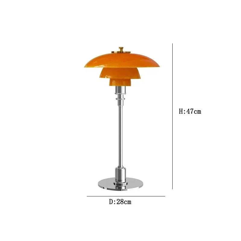 Asterin Art Deco Desk Lamp With Bold Geometric Pattern - OpalDwell