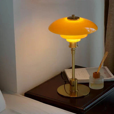 Asterin Art Deco Desk Lamp With Bold Geometric Pattern - OpalDwell