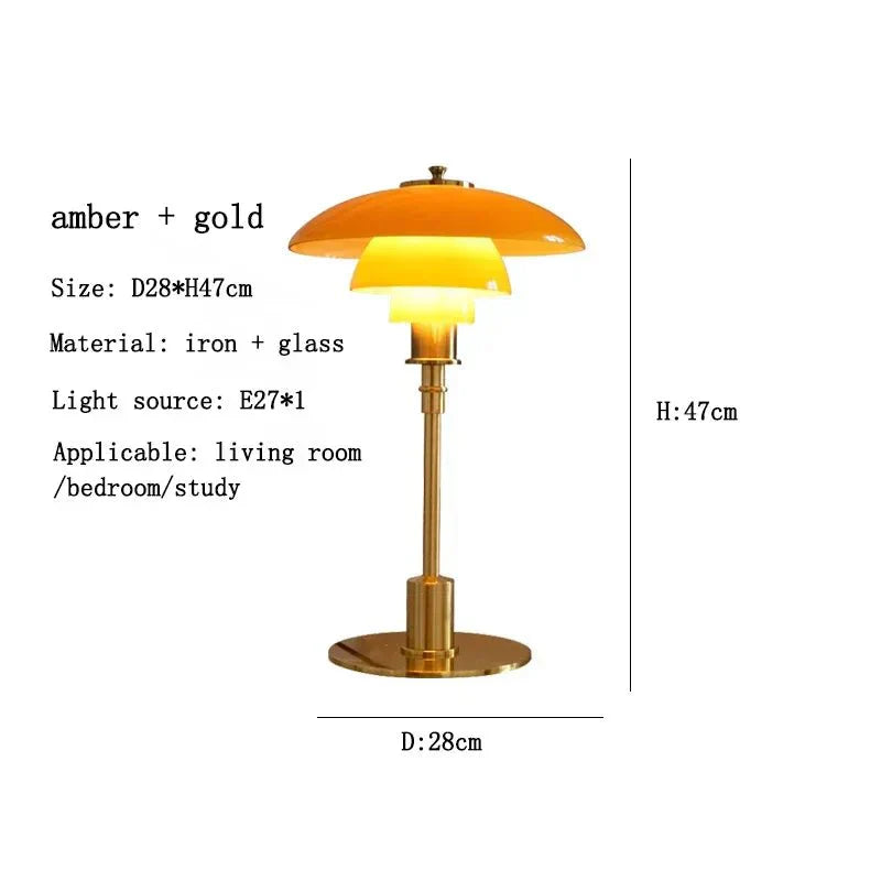 Asterin Art Deco Desk Lamp With Bold Geometric Pattern - OpalDwell