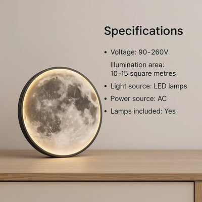 NovaLume Moon Glow LED Lamp With Dimmer for Cozy Bedroom Ambience - OpalDwell