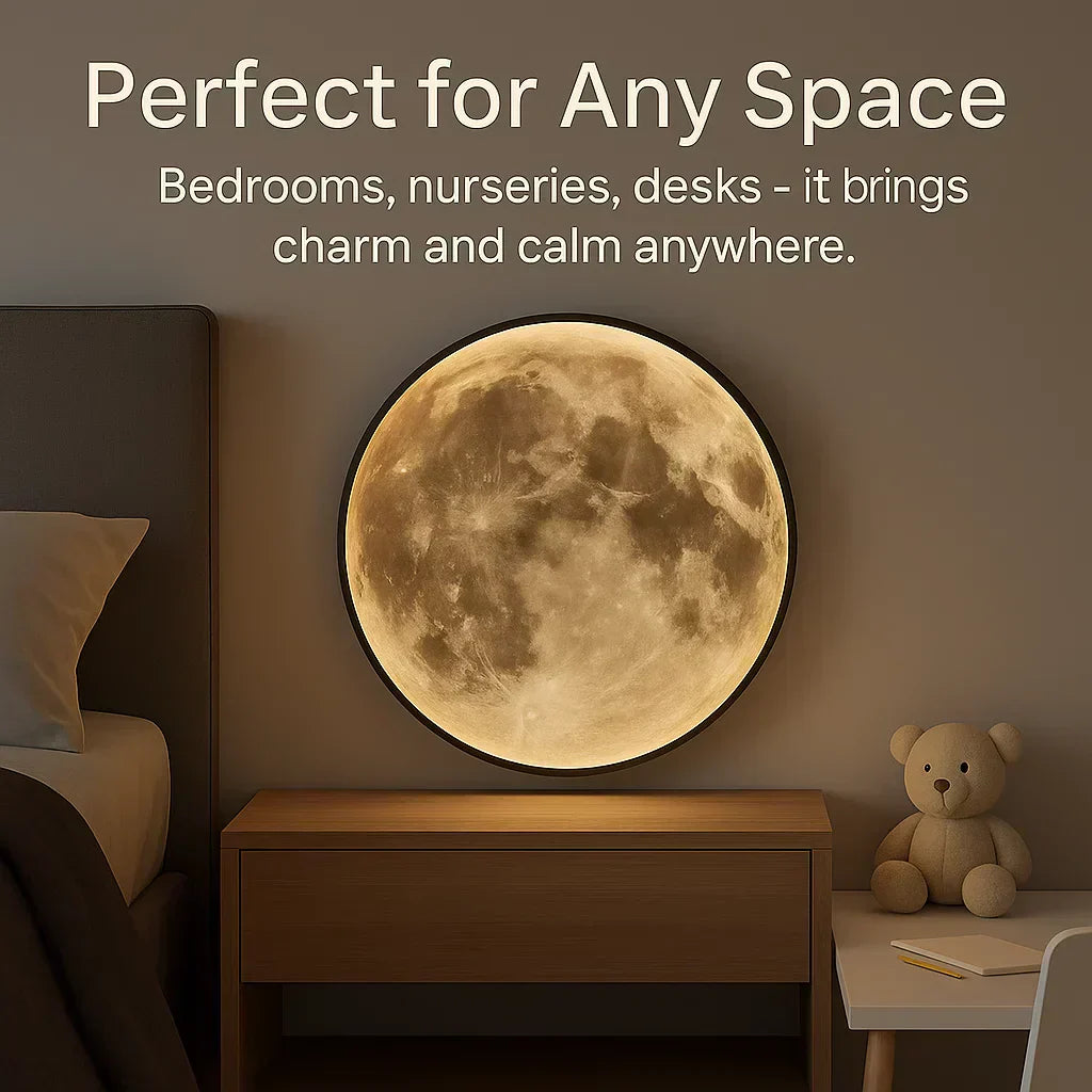 NovaLume Moon Glow LED Lamp With Dimmer for Cozy Bedroom Ambience - OpalDwell
