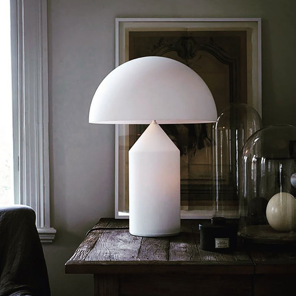 Atollo | Lunaro Sculptural Metal Table Lamp In Italian Style - OpalDwell