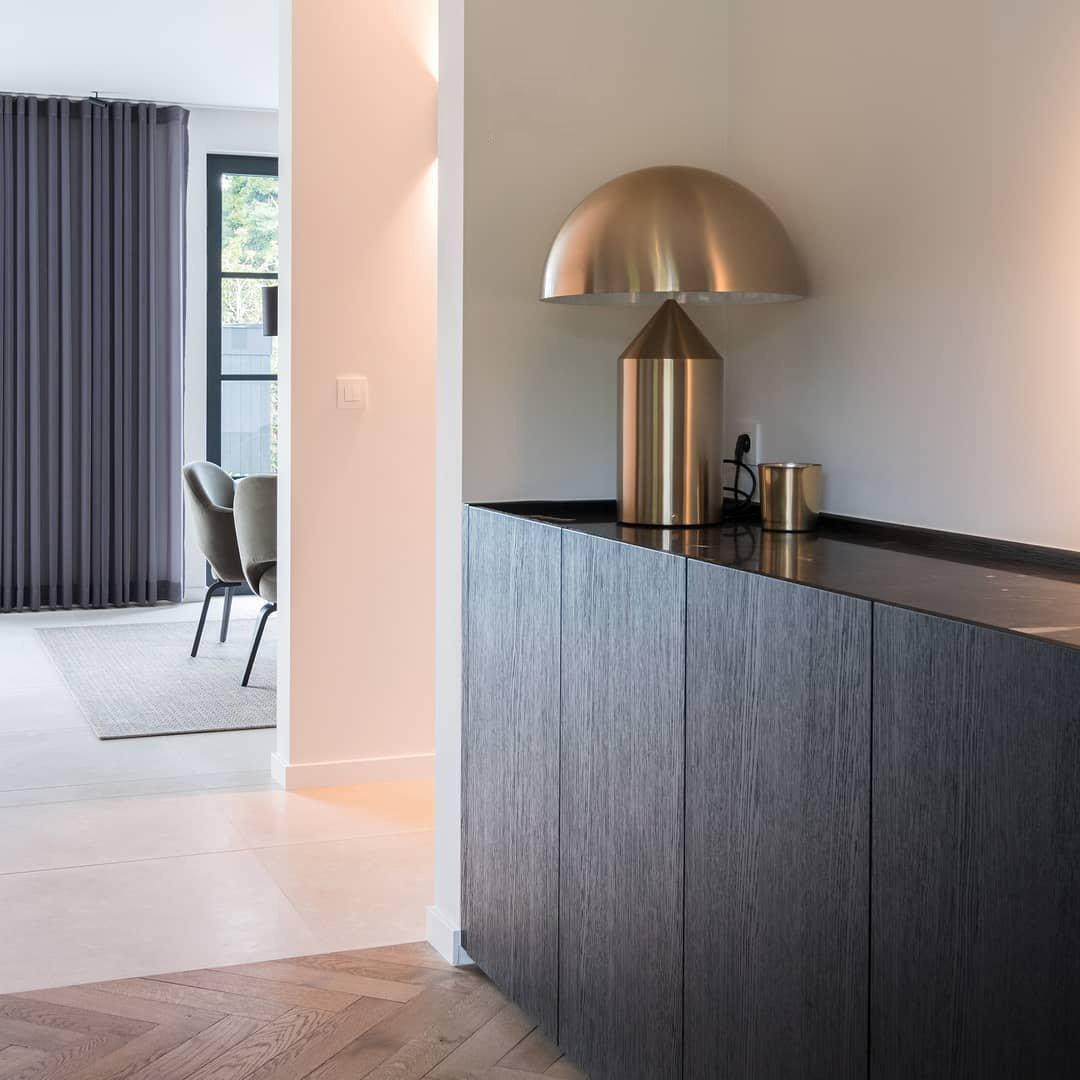 Atollo | Lunaro Sculptural Metal Table Lamp In Italian Style - OpalDwell