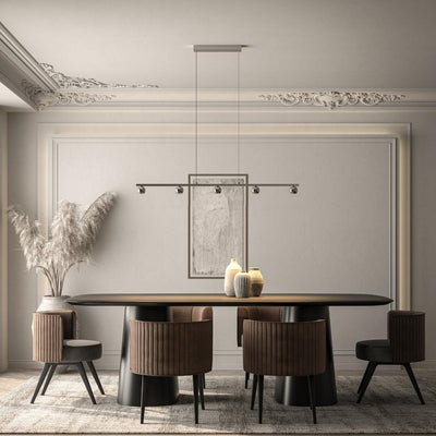 NovaSteel LED Pendant Light, Height Adjustable, Warm Glow - OpalDwell