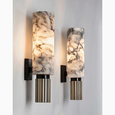 Astra Marble Wall Lamp Dimmable for Living Rooms and Entryways - OpalDwell