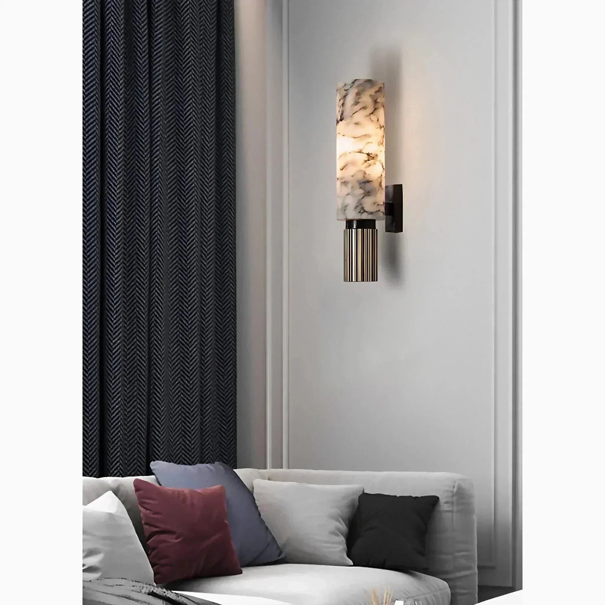 Astra Marble Wall Lamp Dimmable for Living Rooms and Entryways - OpalDwell
