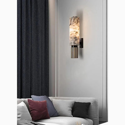 Astra Marble Wall Lamp Dimmable for Living Rooms and Entryways - OpalDwell
