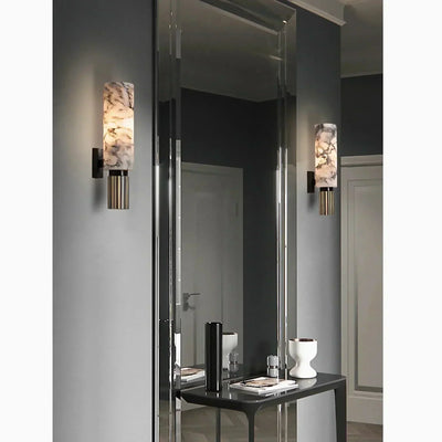Astra Marble Wall Lamp Dimmable for Living Rooms and Entryways - OpalDwell