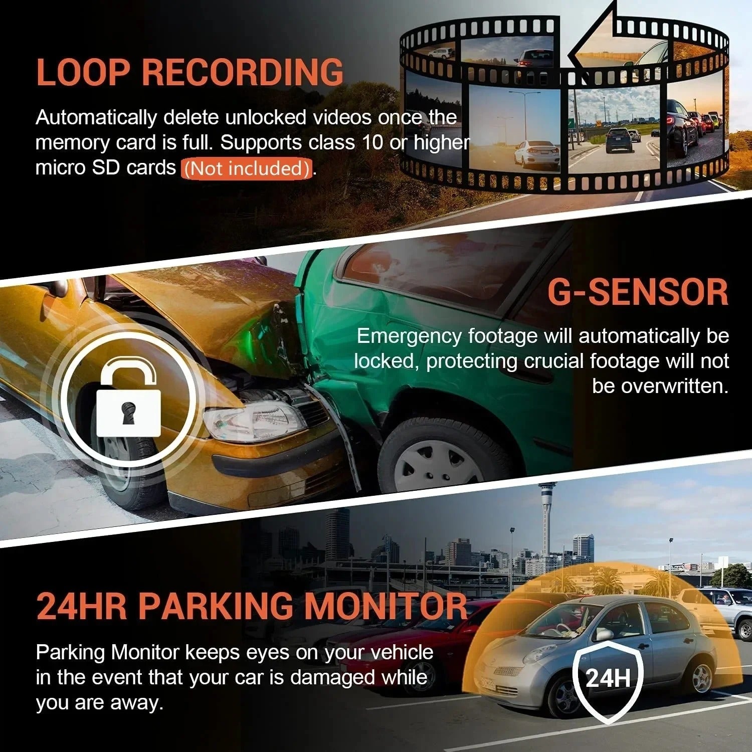 NovaSight DuoCam 1080P Dash Cam Front Interior View OpalDwell
