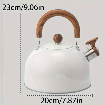 AuricKettle 3L Whistling Kettle With Wooden Handle - OpalDwell