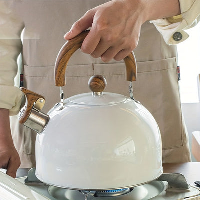 AuricKettle 3L Whistling Kettle With Wooden Handle - OpalDwell