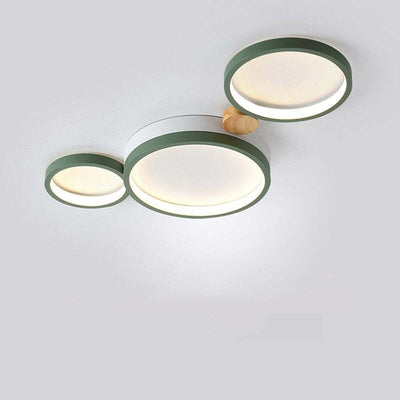 NovaLumen Ceiling Lamp in White and Gray Metal Finish - OpalDwell