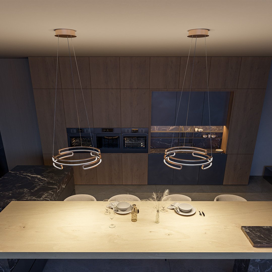 Quorra Steel Pendant Lamp Industrial LED Lighting Series - OpalDwell