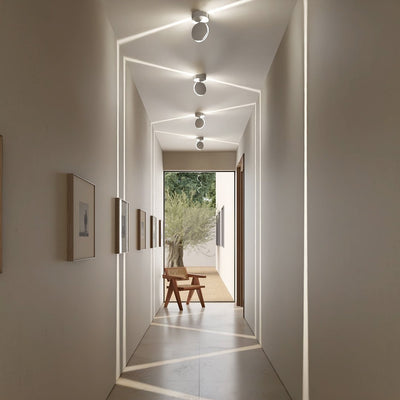 LumenAura Orbit Outdoor LED Wall Light, 360° Rotatable OpalDwell