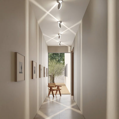 LumenAura Orbit Outdoor LED Wall Light, 360° Rotatable OpalDwell