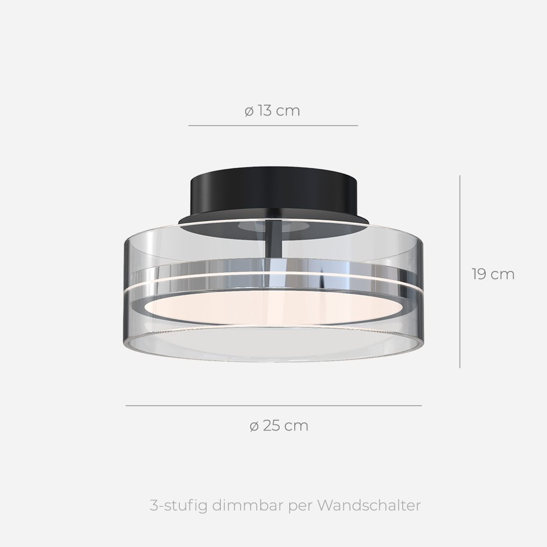 LumaNova Glow LED Ceiling Lamp | Modern Dimmable Light - OpalDwell