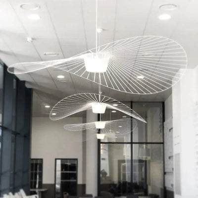 Vexaera Chandelier Modern Iron and Fabric Lighting Art Deco Flair OpalDwell