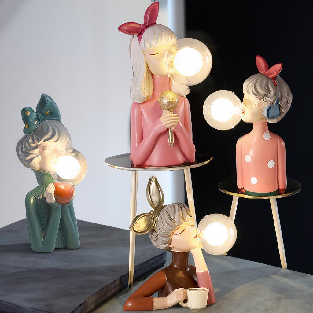 LumaSprite Cartoon Bubble Lamp Nightlight Statue For Kids - OpalDwell