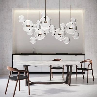 OrbisGlow Sphere Pendant Light for Modern Interiors OpalDwell