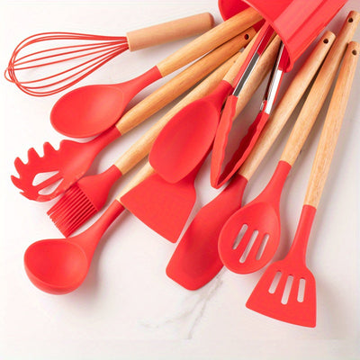 CulinaPro | 12-Piece Silicone Cooking Tool Set - OpalDwell