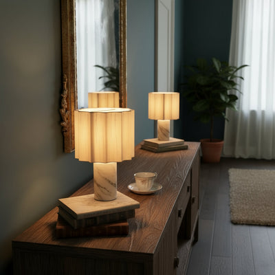 Modern Marble Table Lamp For Elegant Decorative Lighting - OpalDwell