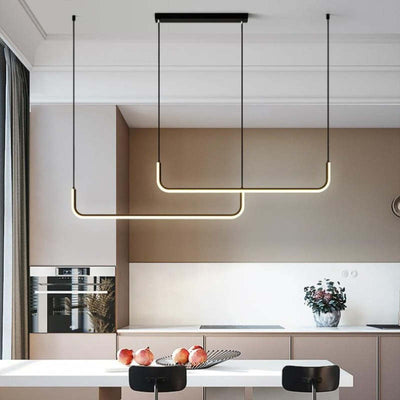 EdgeGlow | Modern LED Pendant Light in Metal and Silicone - OpalDwell