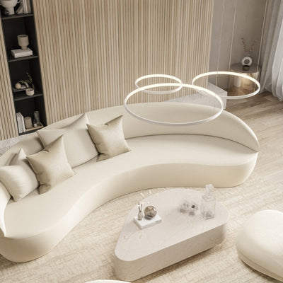 AureaHalo LED Three-Ring Pendant Light with Remote Control - OpalDwell