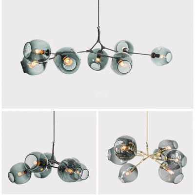 LustraNova Glass Bubble Pendant Light With Branching Arms Ambient Lighting - OpalDwell