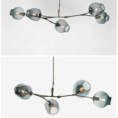 LustraNova Glass Bubble Pendant Light With Branching Arms Ambient Lighting - OpalDwell