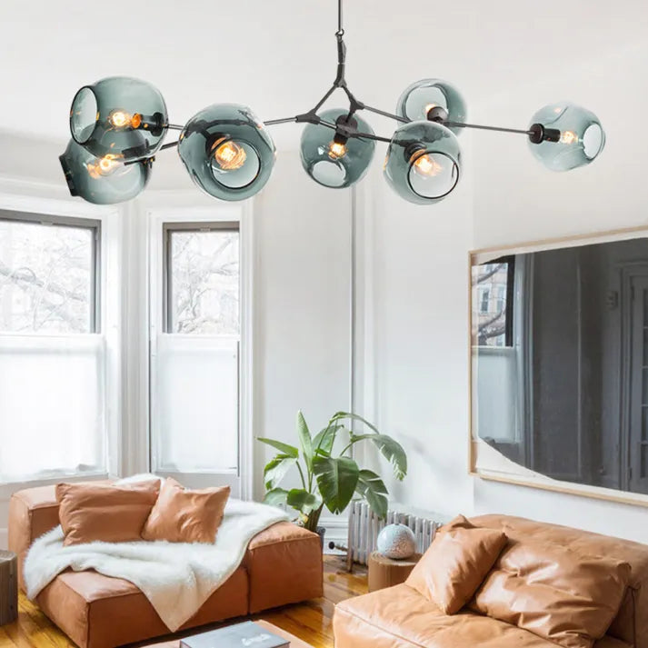 LustraNova Glass Bubble Pendant Light With Branching Arms Ambient Lighting - OpalDwell