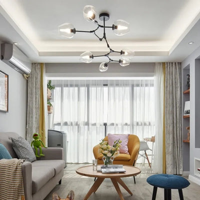 LustraNova Glass Bubble Pendant Light With Branching Arms Ambient Lighting - OpalDwell