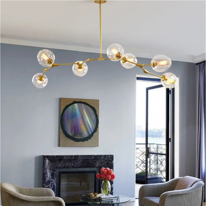 LustraNova Glass Bubble Pendant Light With Branching Arms Ambient Lighting - OpalDwell