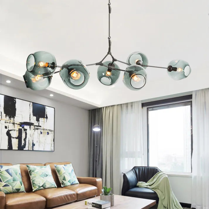 LustraNova Glass Bubble Pendant Light With Branching Arms Ambient Lighting - OpalDwell