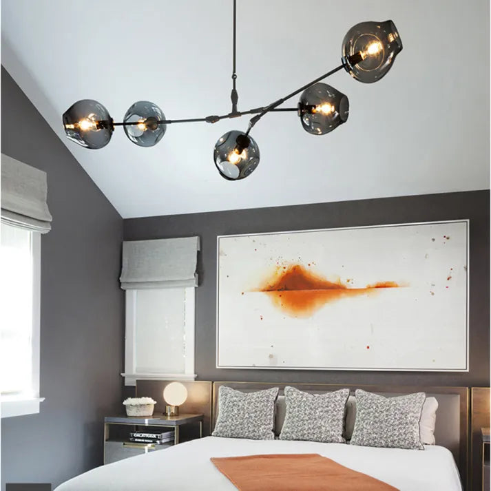LustraNova Glass Bubble Pendant Light With Branching Arms Ambient Lighting - OpalDwell