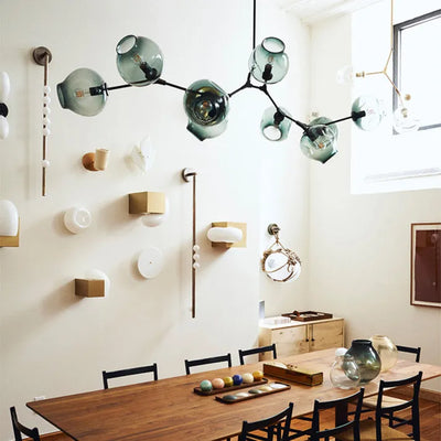 LustraNova Glass Bubble Pendant Light With Branching Arms Ambient Lighting - OpalDwell