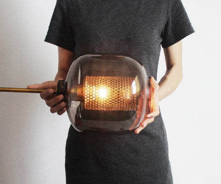 LumenVera Glass Pendant Lamp for Warm Ambient Glow - OpalDwell