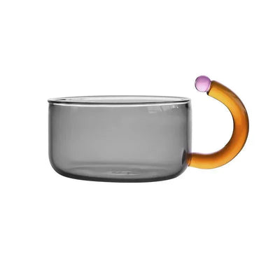 Glass Teapot Set With Contrasting Finish And Optional Mug With Built In Filter - OpalDwell