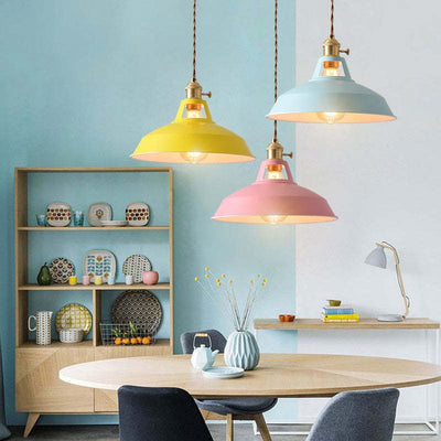 Lyrae Morandi-Style Colorful Metal Pendant Light Glow - OpalDwell