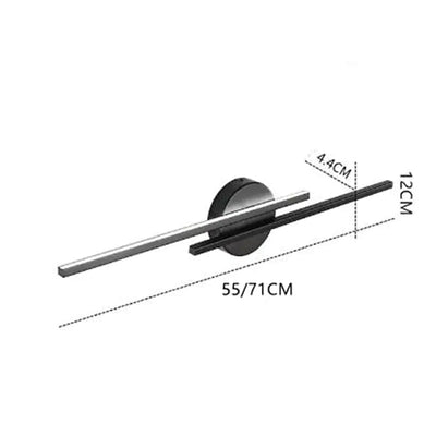 Fjordra Nordic Disc and Linear LED Wall Lamp Black White - OpalDwell
