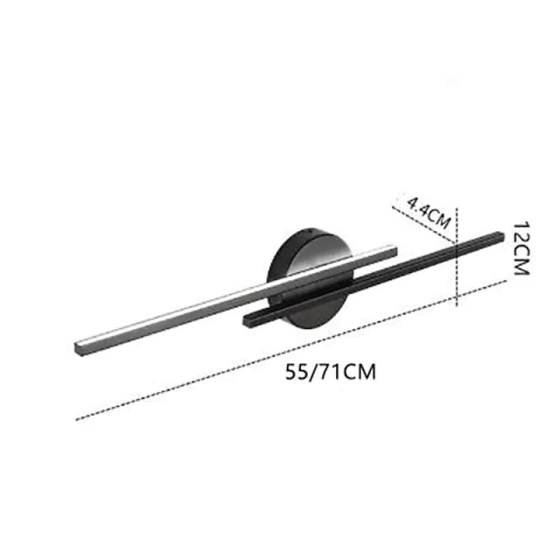 Fjordra Nordic Disc and Linear LED Wall Lamp Black White - OpalDwell