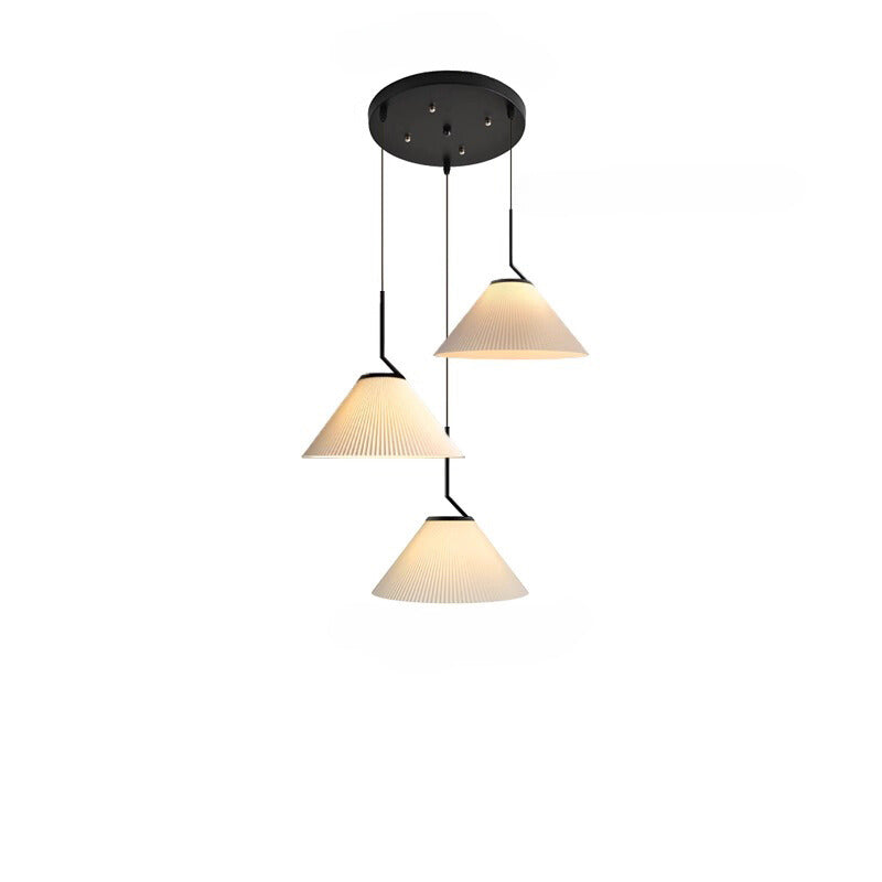 Caelara Soft Pleated Ceiling Pendant Light In Cream - OpalDwell