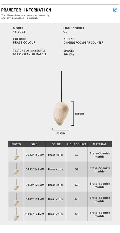 Lumera Marble Rock Light | OpalDwell - OpalDwell