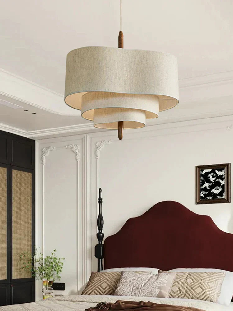 LuminaWeave Fabric Chandelier for Warm Cozy and Elegant Ambience OpalDwell