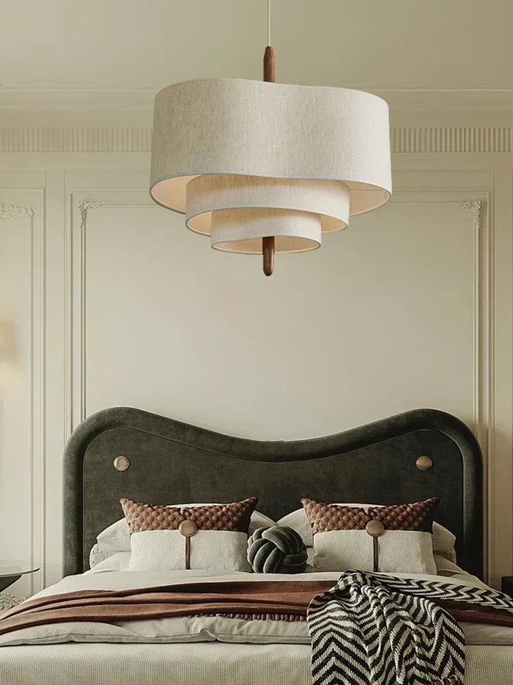 LuminaWeave Fabric Chandelier for Warm Cozy and Elegant Ambience OpalDwell
